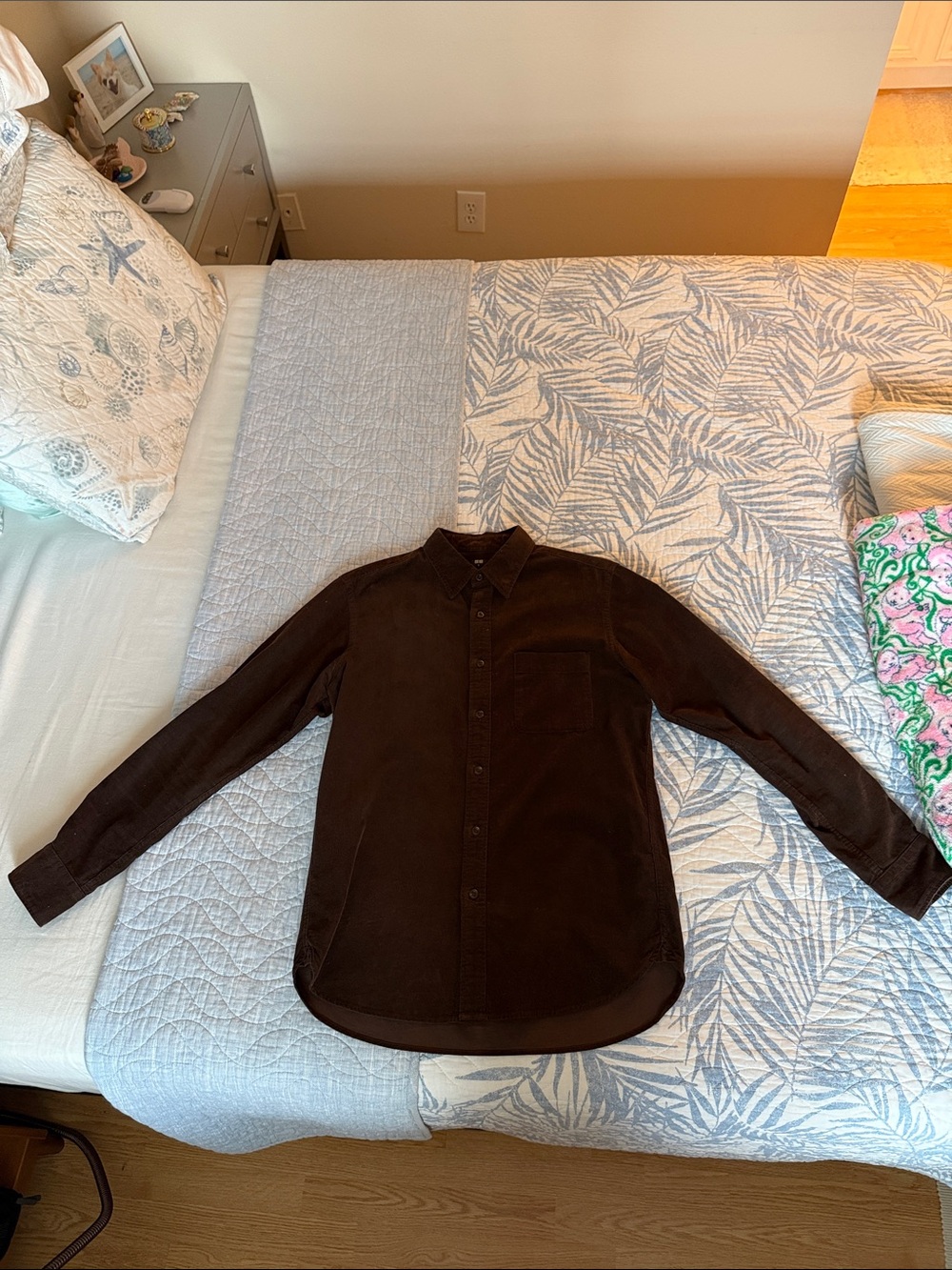UNIQLO Brown Corduroy Button-Up Shirt